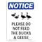Signmission OSHA Notice, 7" Height, Please Do Not Feed Sign With Symbol, 7" X 5", Portrait OS-NS-D-57-V-17378 - alternate 1